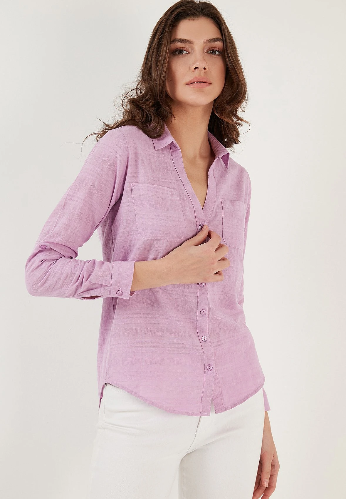 LELA Overhemdblouse - Lilac - Afbeelding 5
