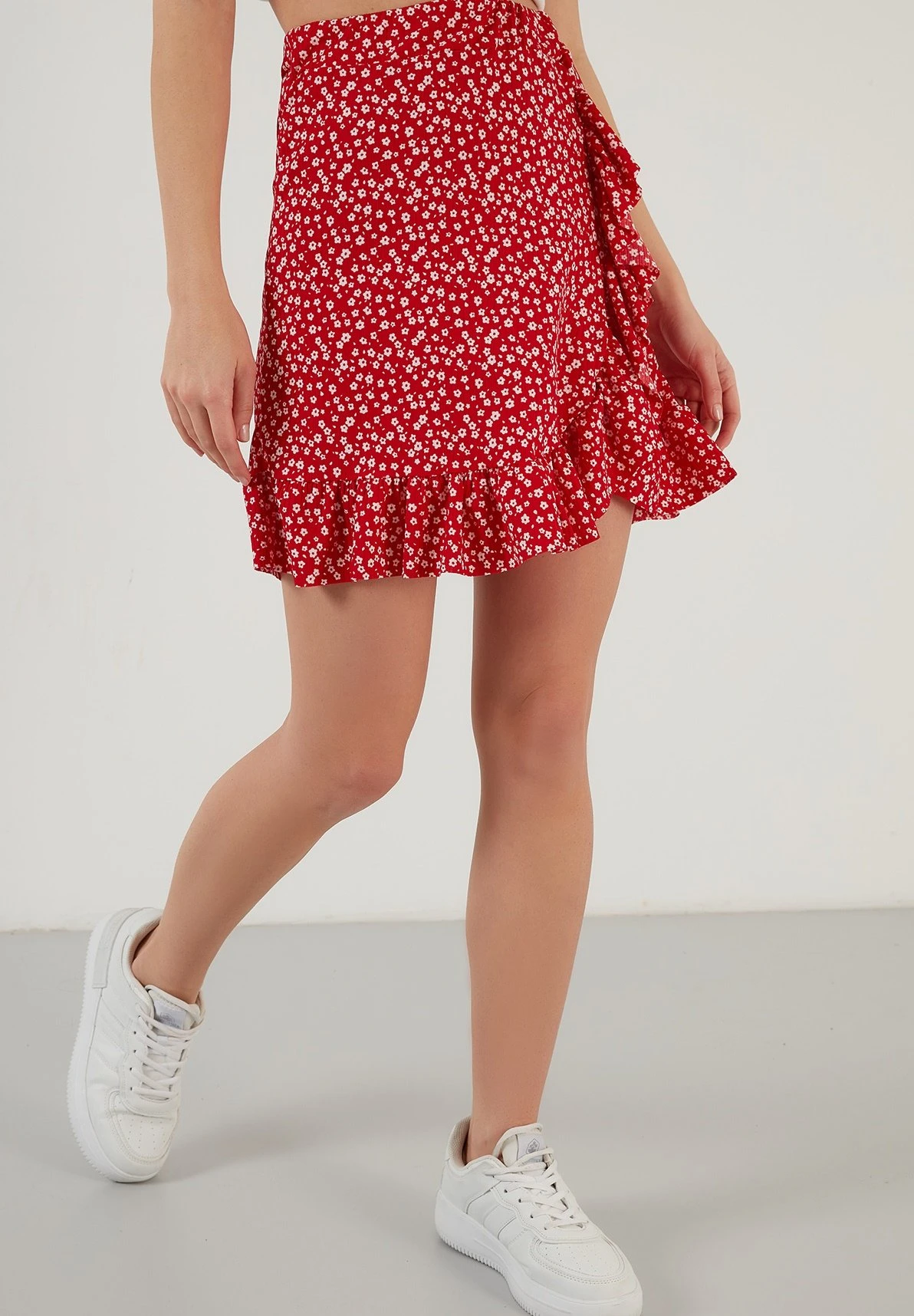 LELA High Waist - Wikkelrok - Red