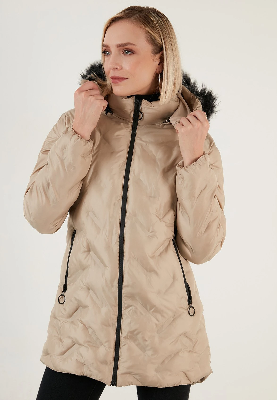 LELA Slim Fit - Winterjas - Stone - Afbeelding 5