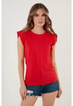 LELA Crew Neck - T-Shirt Basic - Red