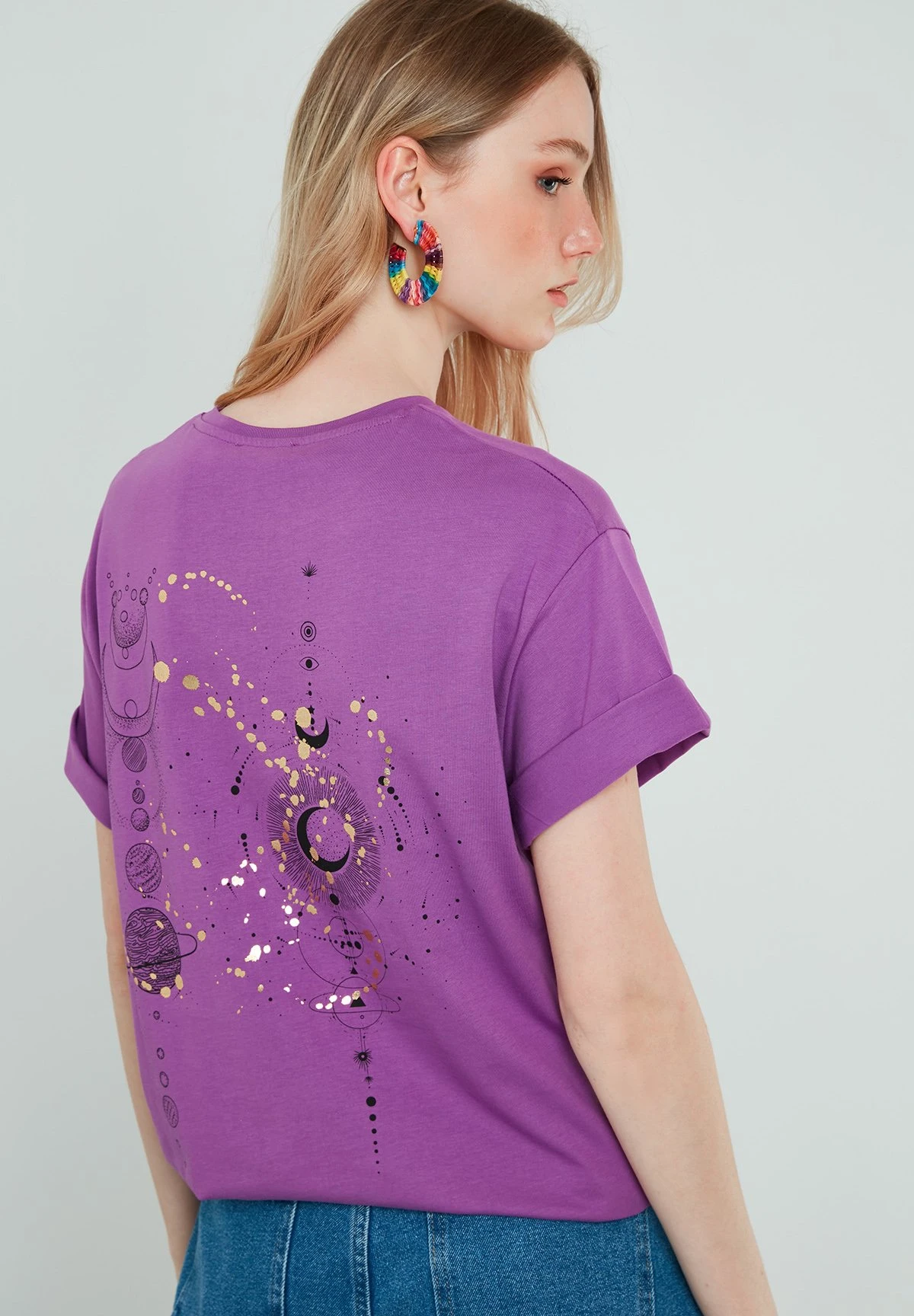 LELA T-Shirt Print - Purple - Afbeelding 4