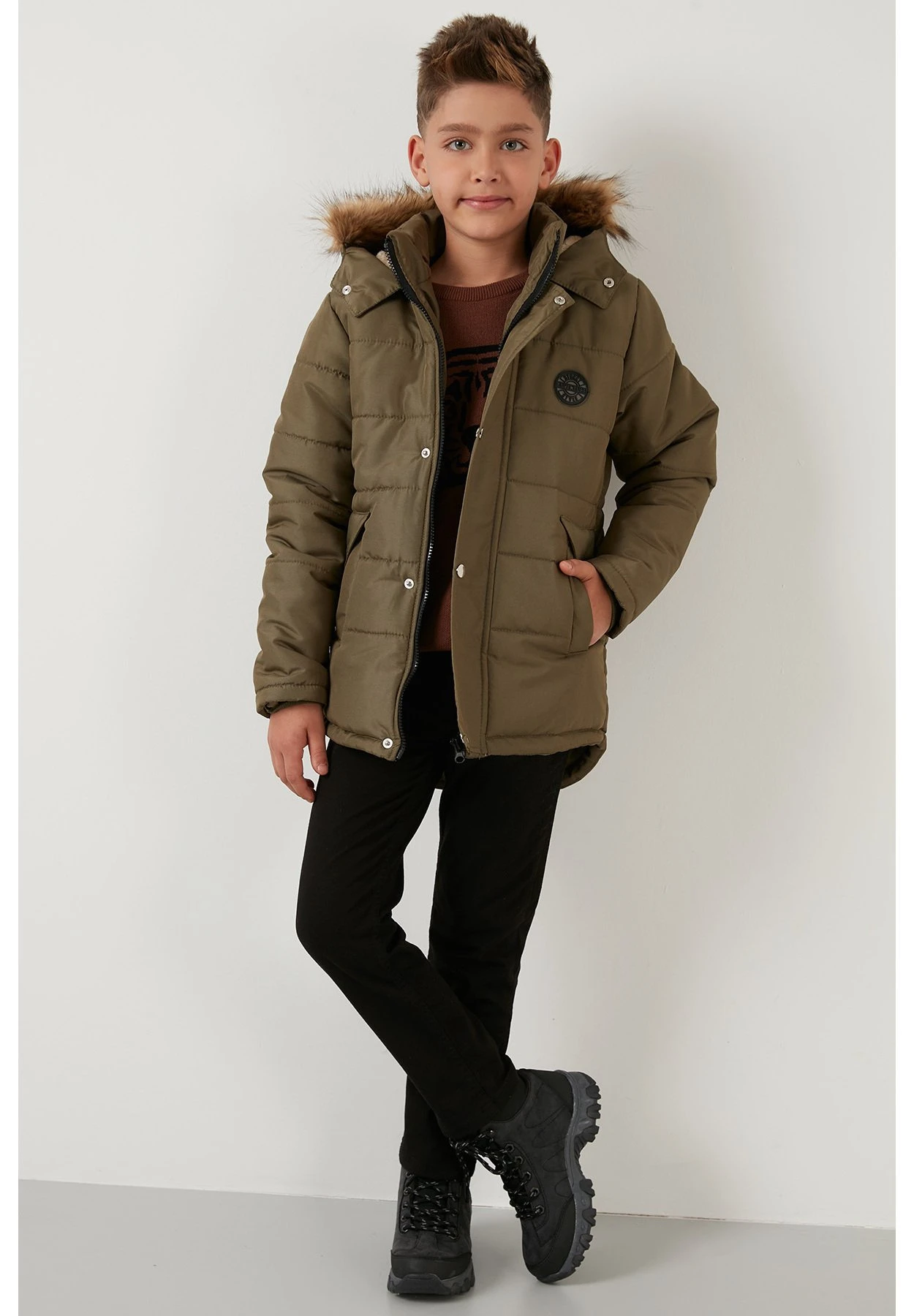 LELA Regular Fit - Winterjas - Dark Khaki - Afbeelding 2