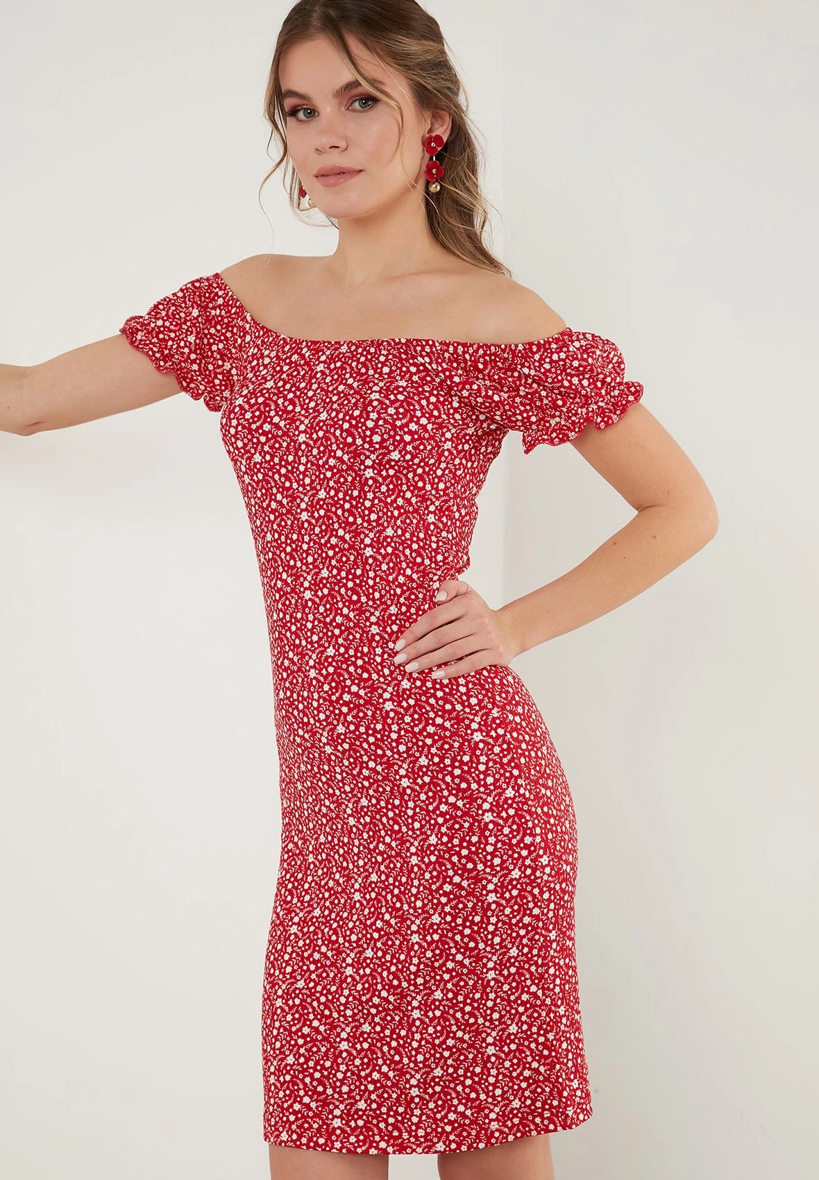 LELA Regular Fit - Etui-Jurk - Red - Afbeelding 3