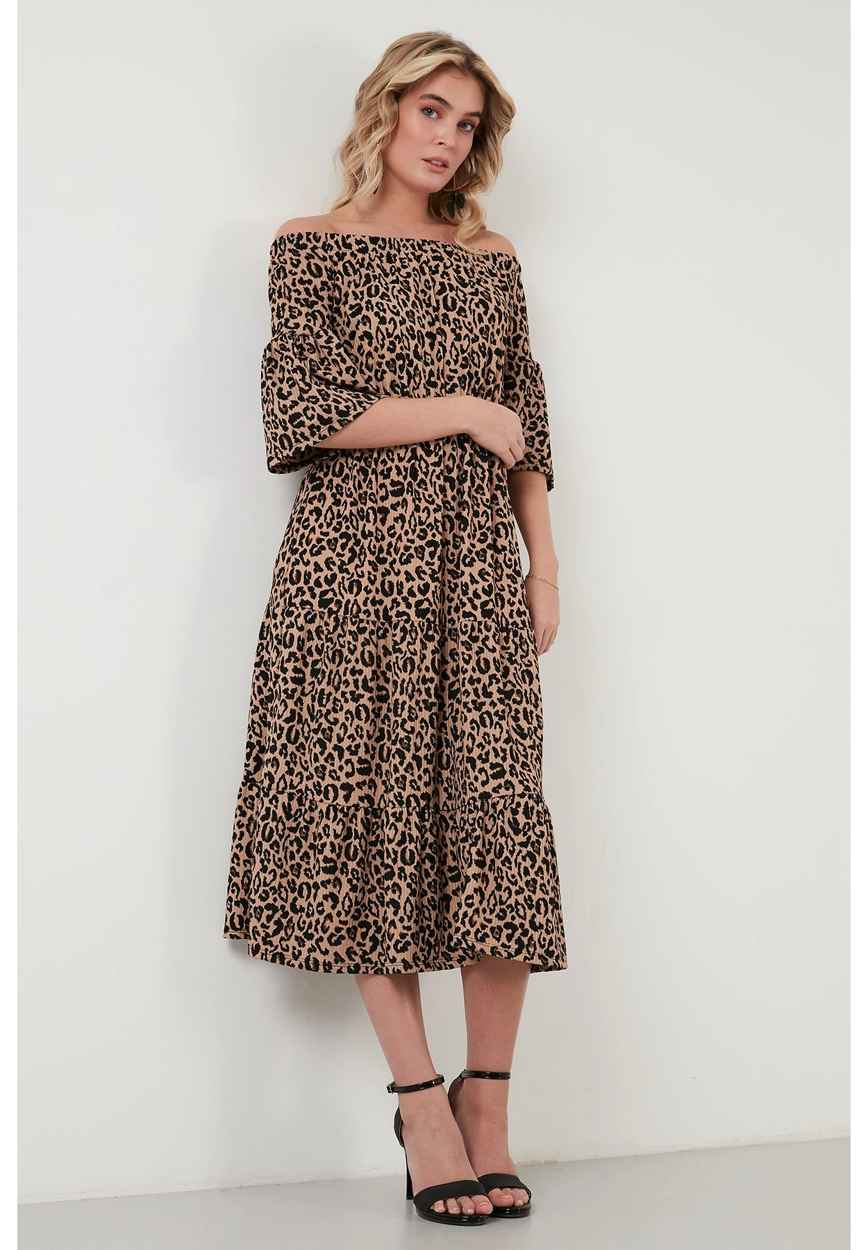 LELA Slim Fit - Jurk - Leopard - Afbeelding 3