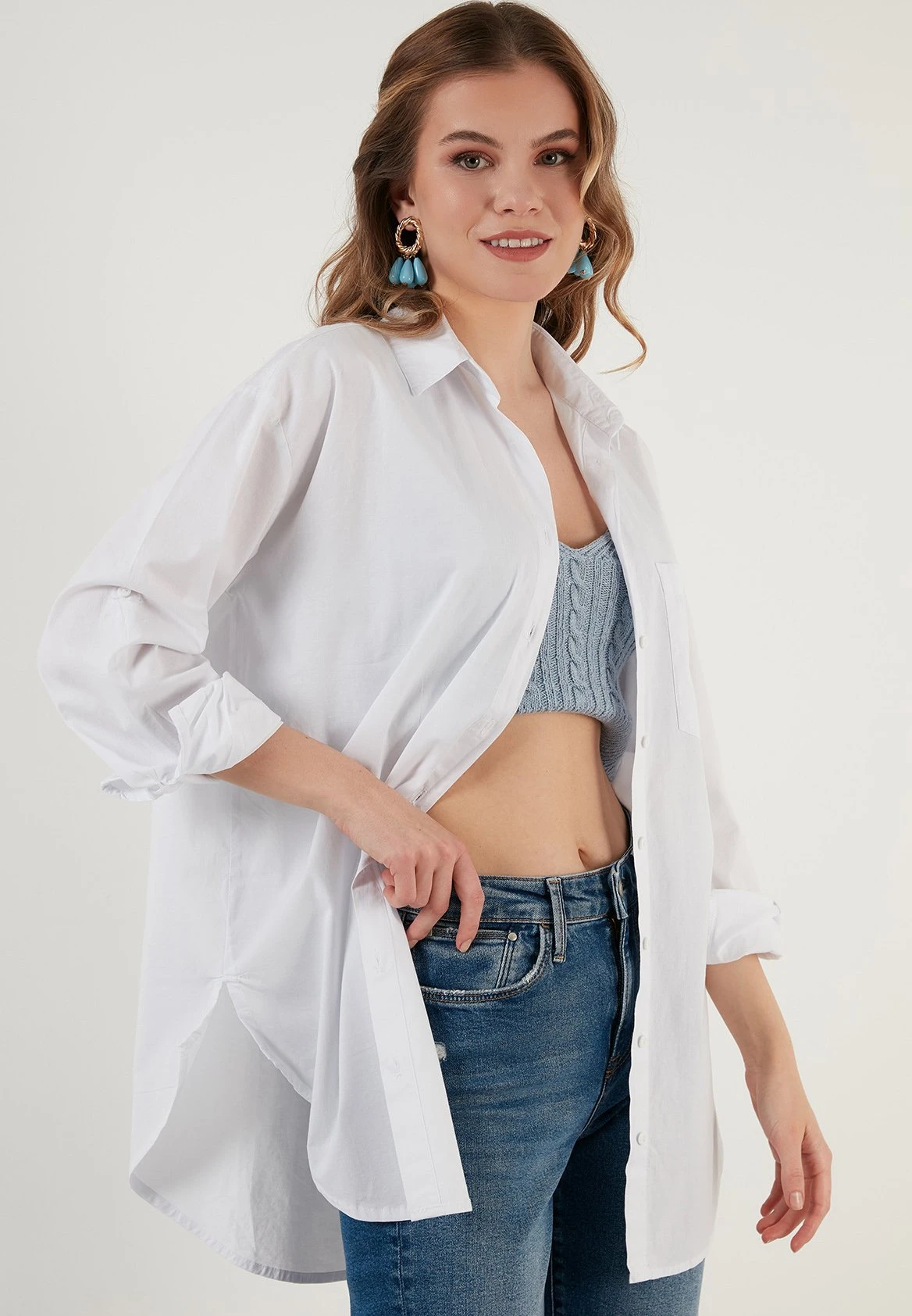 LELA Overhemdblouse - White - Afbeelding 5