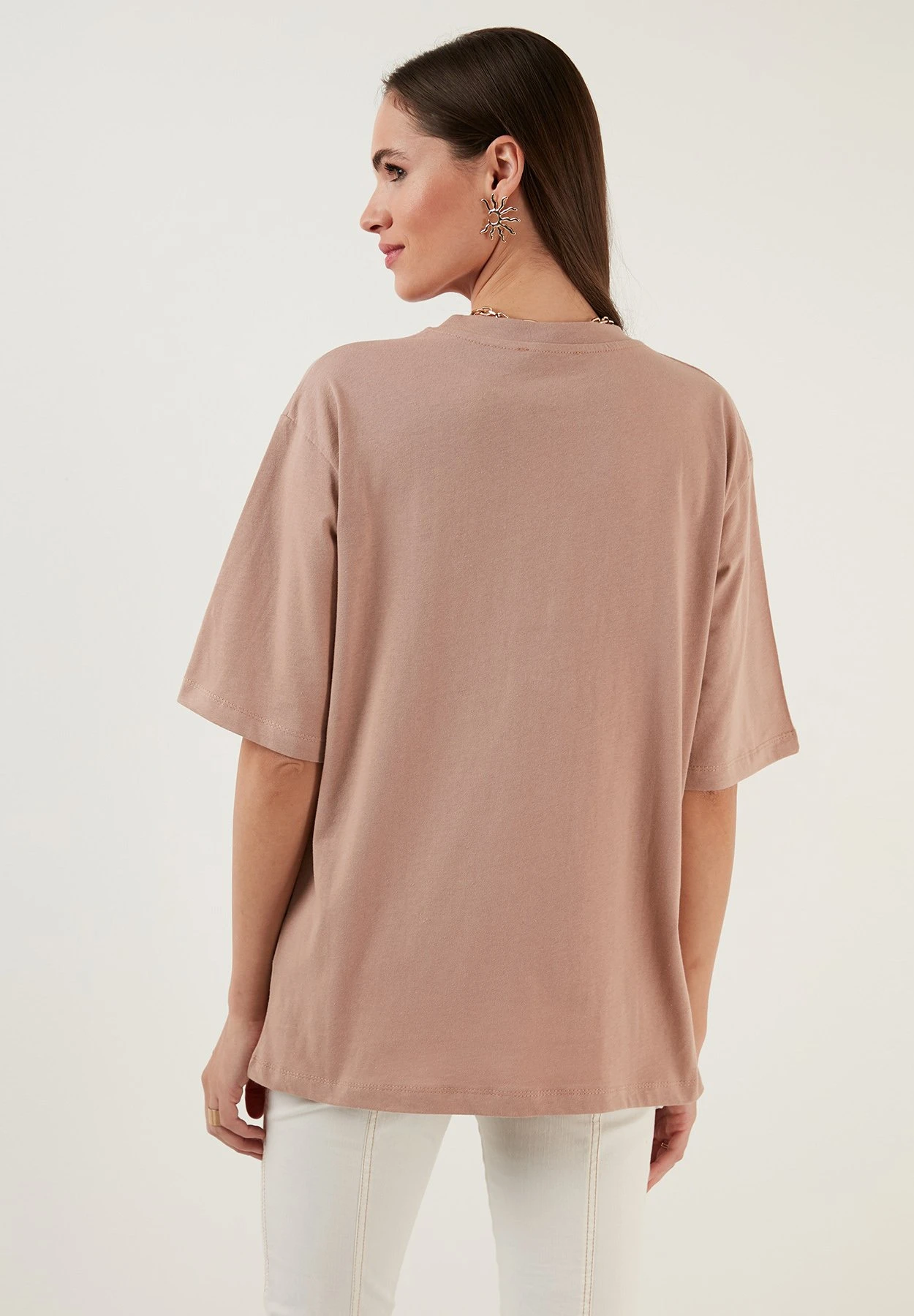 LELA Loose Fit - T-Shirt Basic - Biscuit - Afbeelding 2
