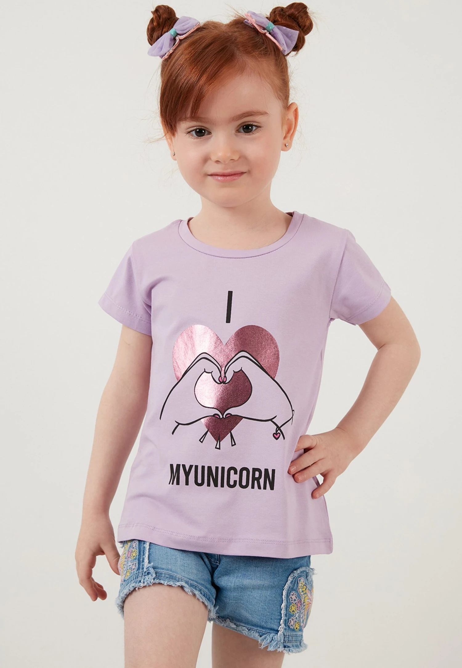 LELA Regular Fit - T-Shirt Print - Lilac - Afbeelding 2