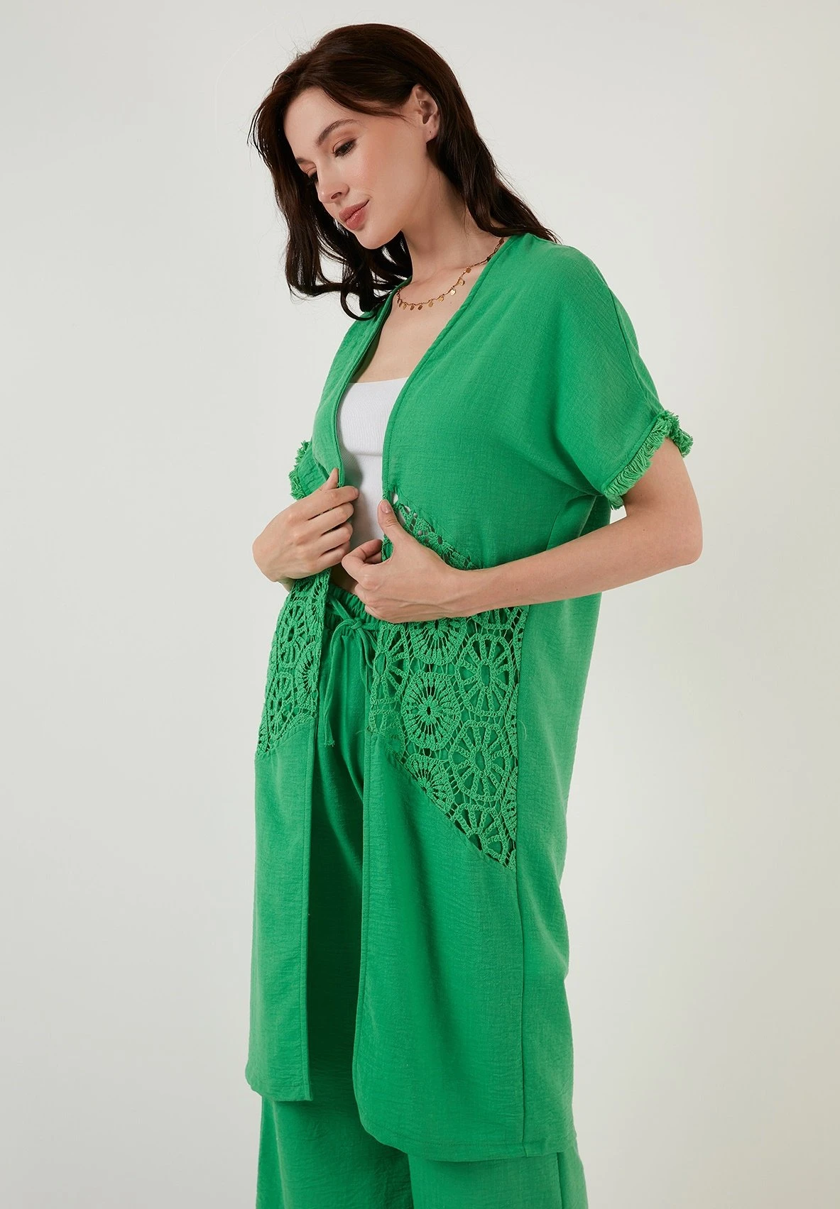 LELA Two Piece Set - Regular Fit - Vest - Green - Afbeelding 3