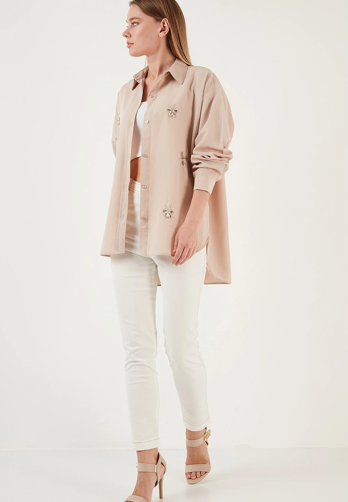 LELA Loose Fit - Overhemdblouse - Stone - Afbeelding 2