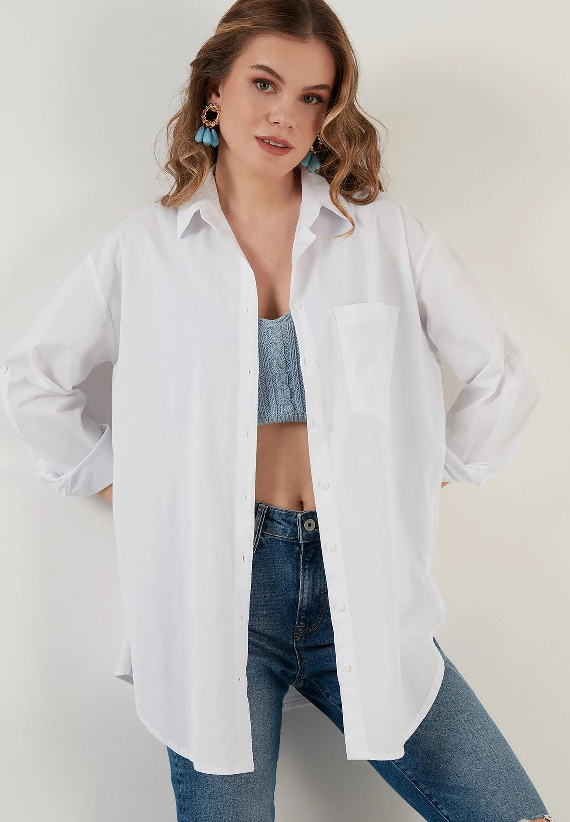 LELA Overhemdblouse - White - Afbeelding 4