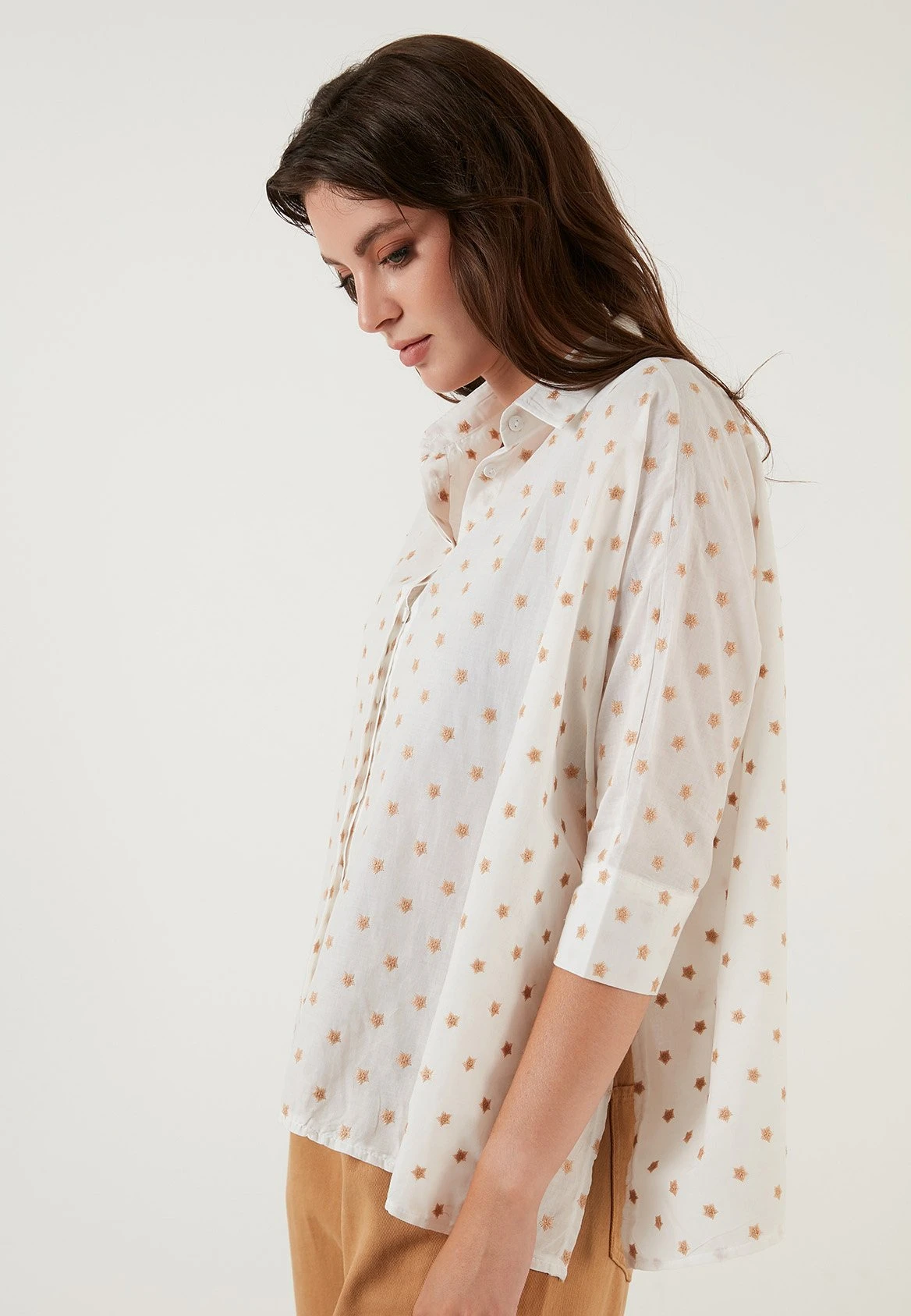 LELA Overhemdblouse - Camel - Afbeelding 6