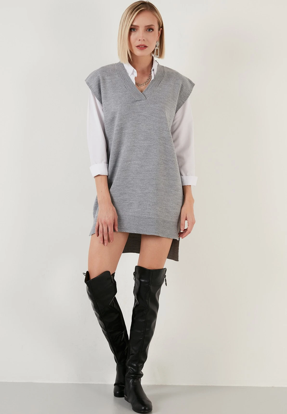 LELA T-Shirt Basic - Grey - Afbeelding 5