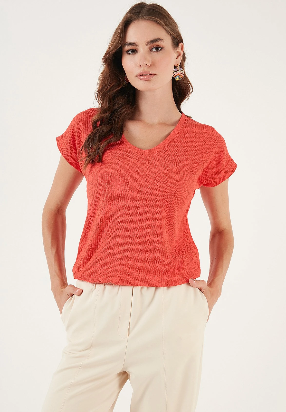 LELA Regular Fit - Blouse - Coral - Afbeelding 3