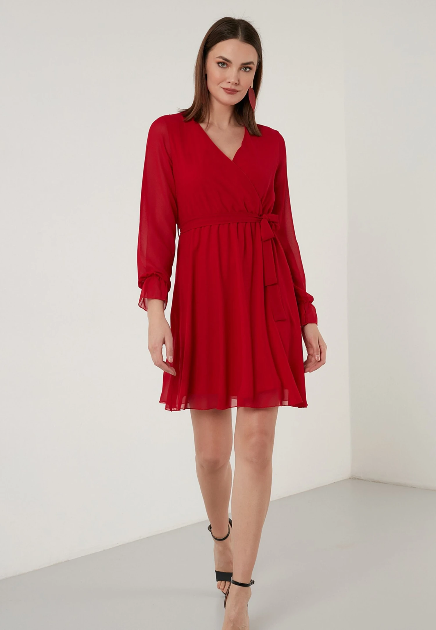 LELA Mini- Jurk - Red - Afbeelding 4