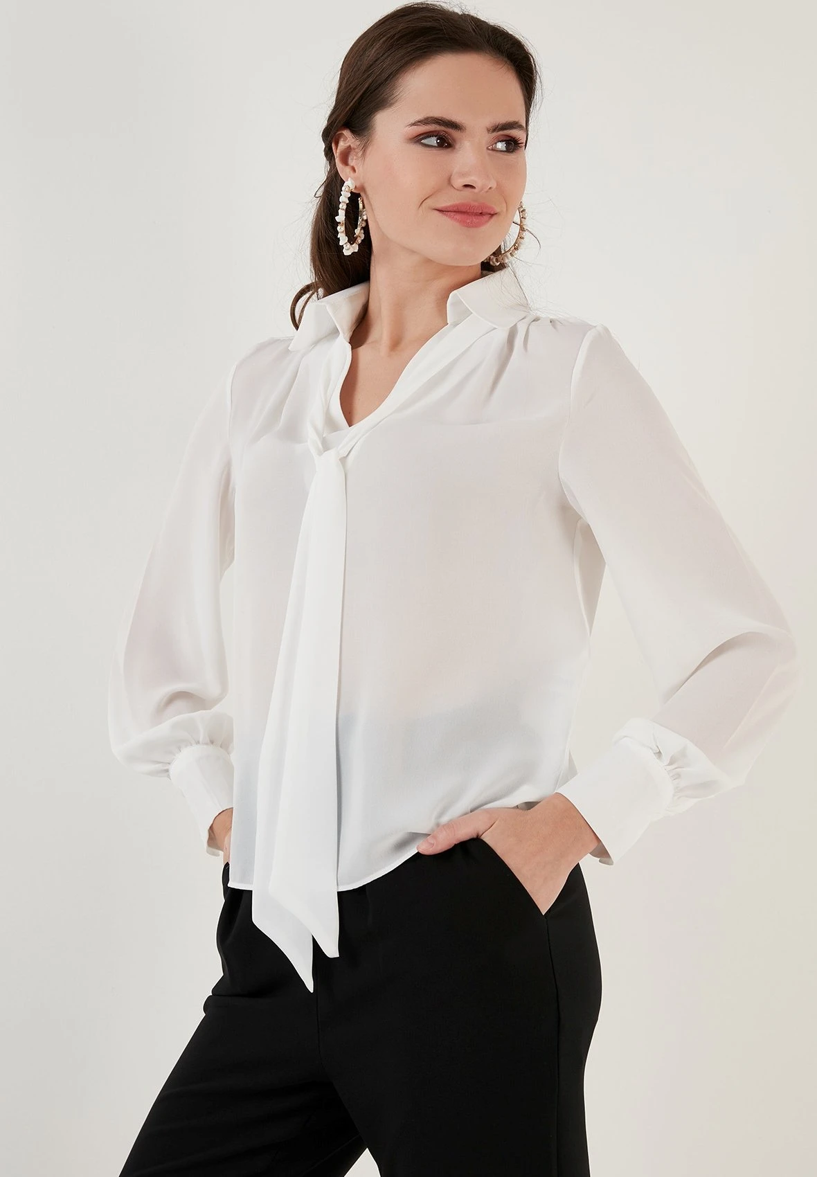 LELA Regular Fit - Blouse - Ecru - Afbeelding 4