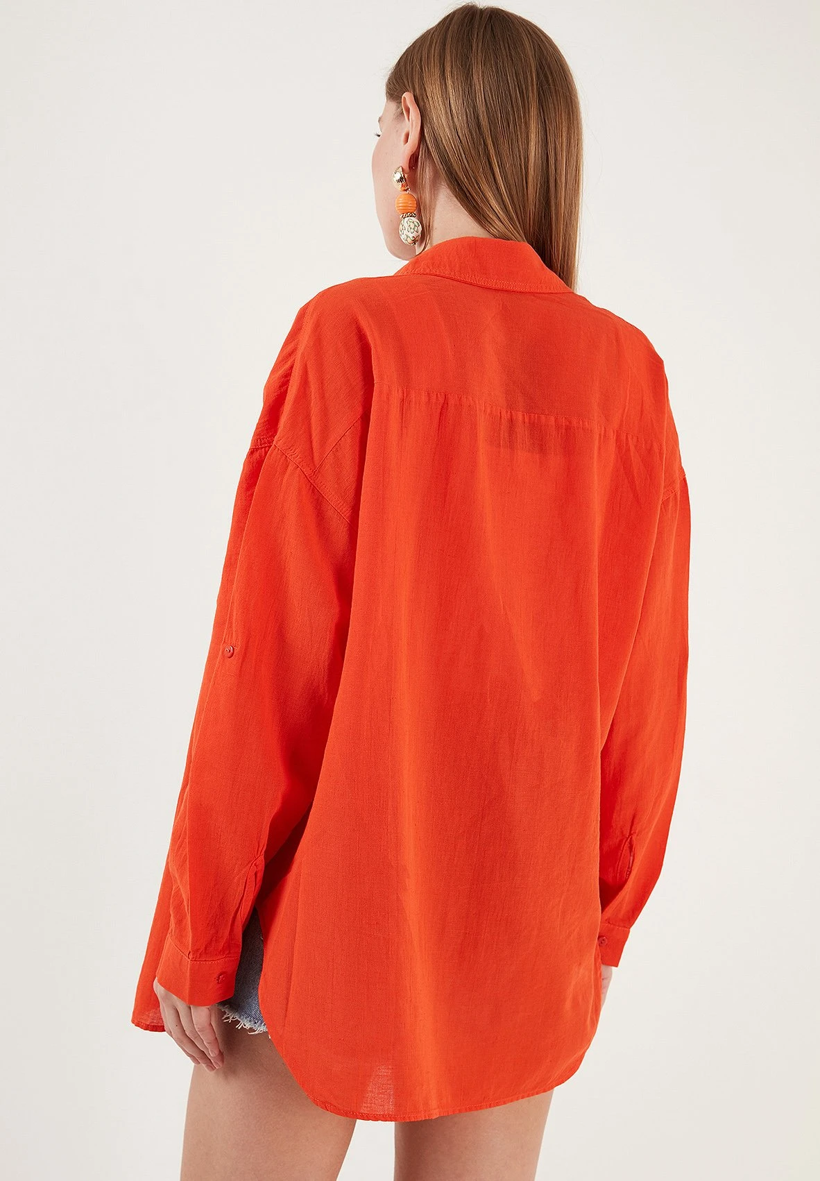 LELA Loose Fit - Overhemdblouse - Orange - Afbeelding 3