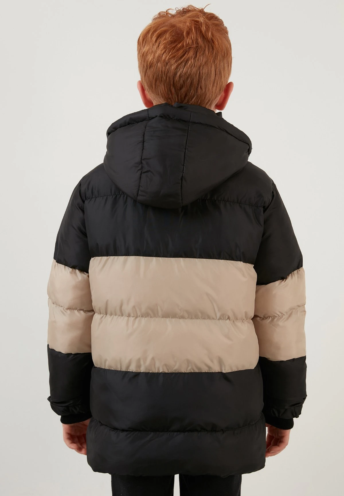 LELA Removable Hooded Inflatable - Winterjas - Black-Stone Color-Black - Afbeelding 2