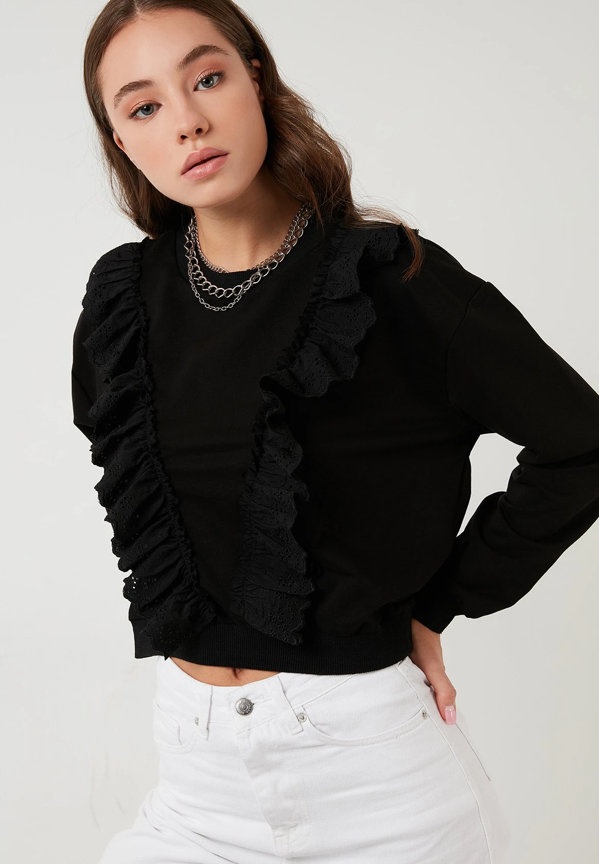 LELA Regular Fit - Sweater - Black - Afbeelding 3