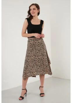 LELA Midi- A-Lijn Rok - Leopard