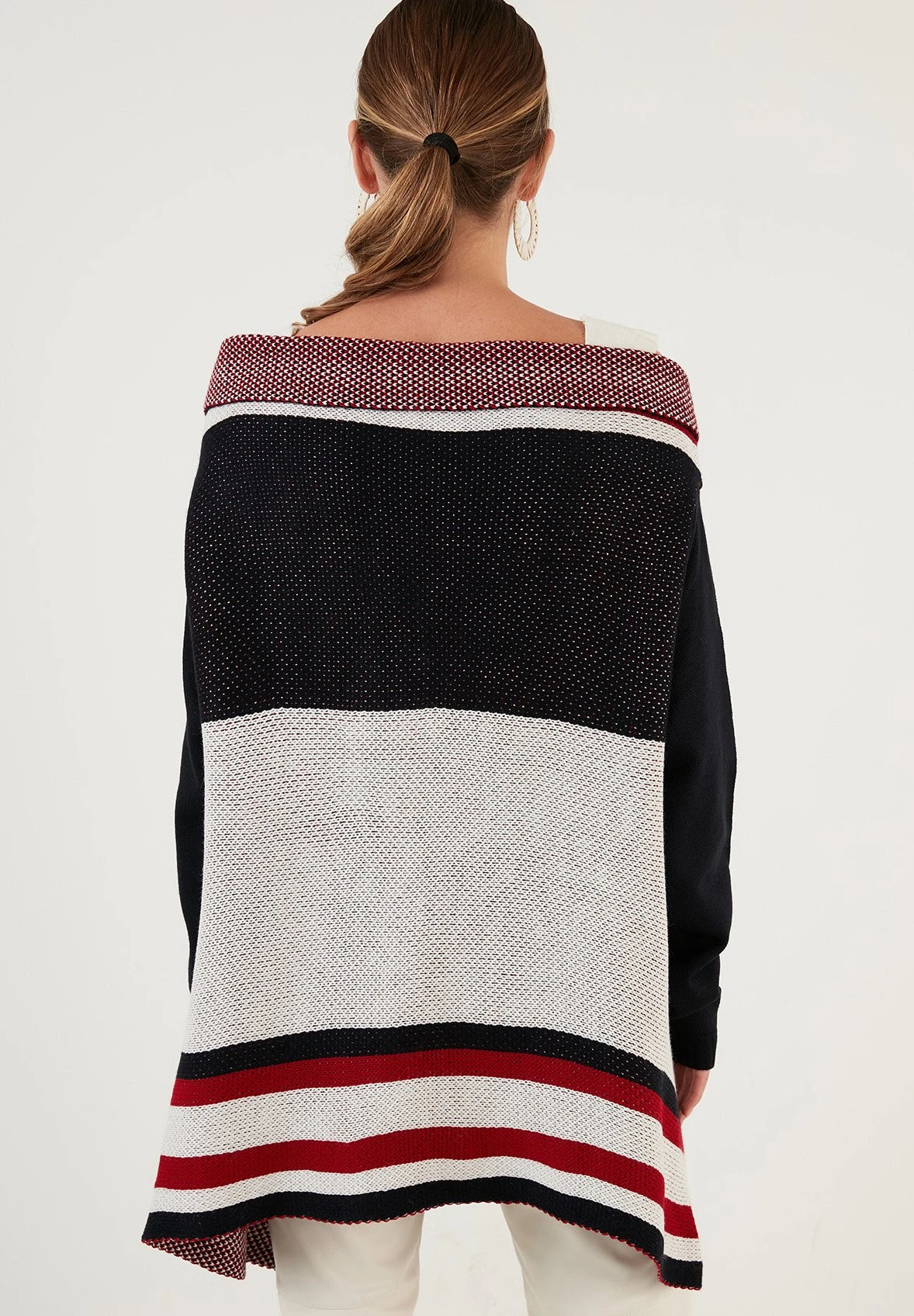 LELA Regular Fit - Vest - Dblue/Ecru/Red - Afbeelding 3