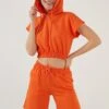 LELA Two Piece Set - Regular Fit - Shorts - Orange Color
