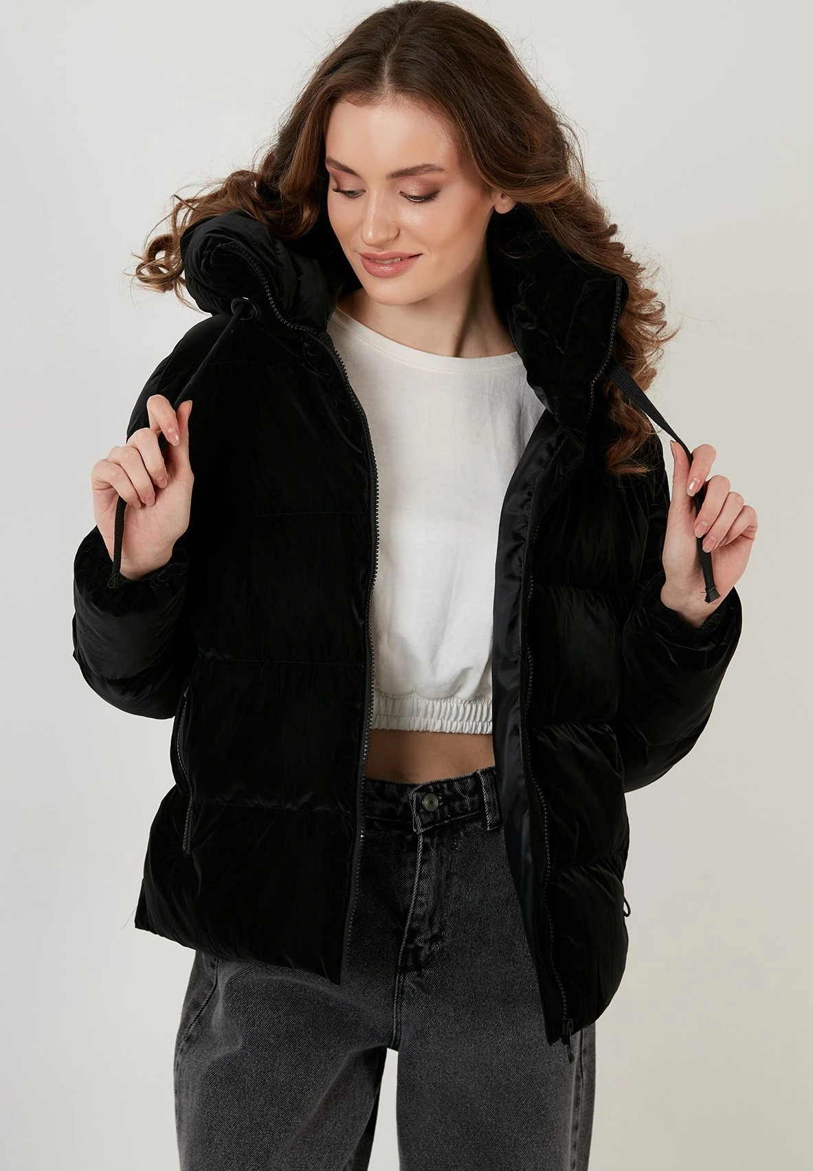 Lela Hooded Puffer Flame - Winterjas - Black - Afbeelding 3