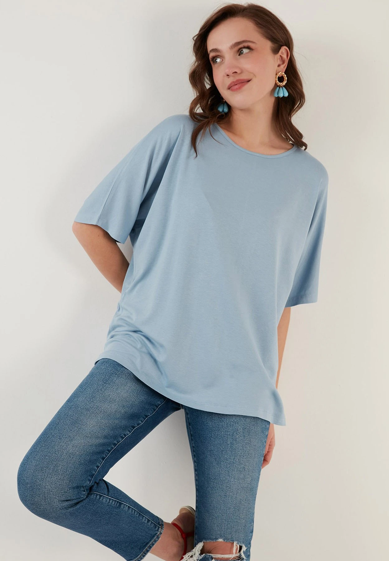 LELA Loose Fit - Blouse - Baby Blue - Afbeelding 6