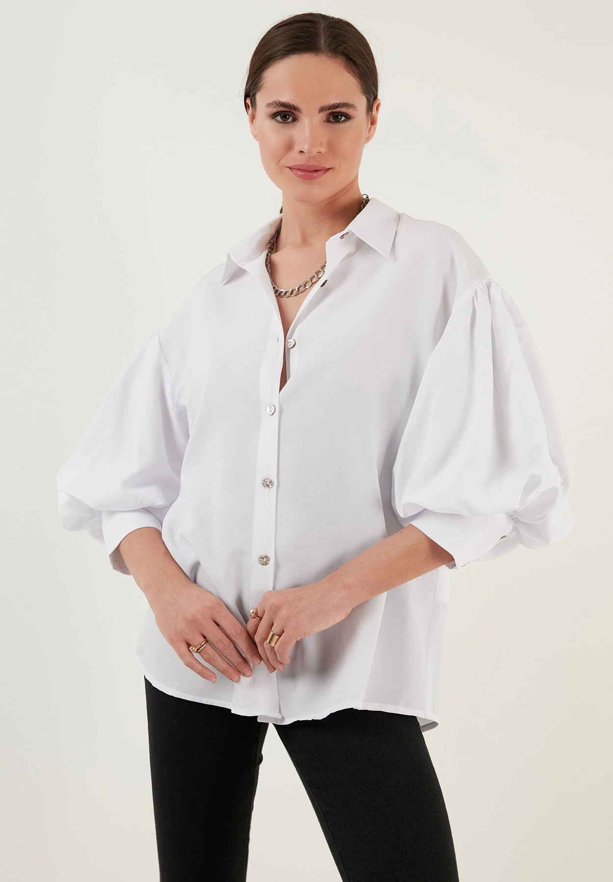 LELA Loose Fit - Overhemdblouse - White