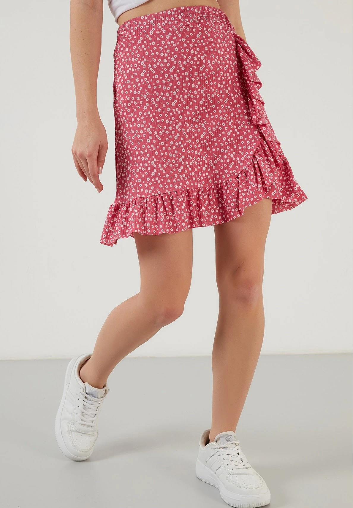 LELA High Waist - Wikkelrok - Fuchsia - Afbeelding 5