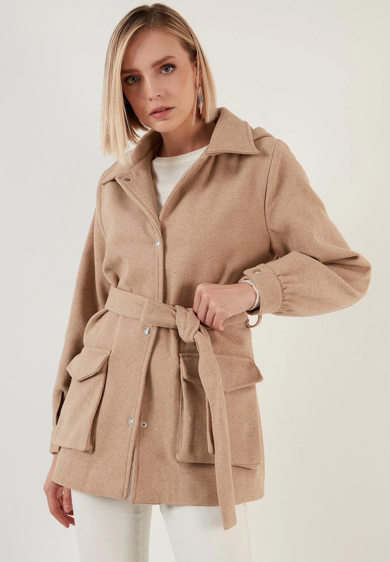 LELA Regular Fit - Trenchcoat - Light Brown