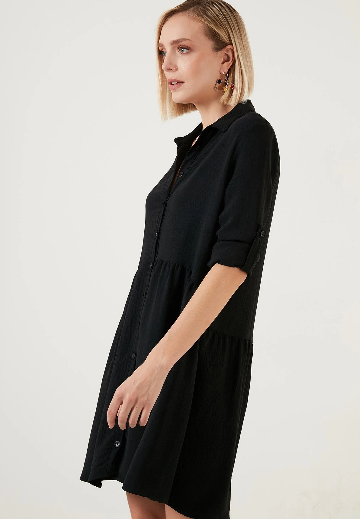 LELA Regular Fit - Blousejurk - Black - Afbeelding 4