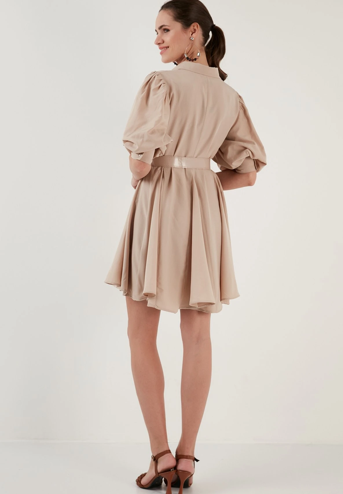 LELA Regular Fit - Blousejurk - Stone - Afbeelding 3