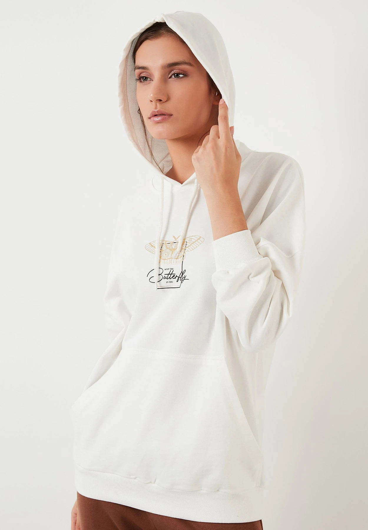 LELA Loose Fit - Hoodie - Ecru - Afbeelding 4