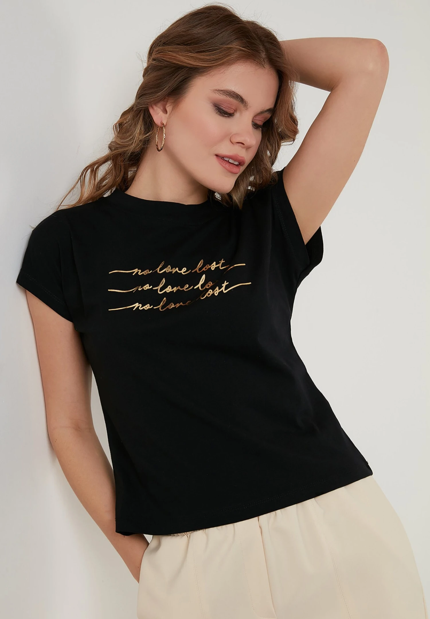 LELA Regular Fit - T-Shirt Print - Black - Afbeelding 2