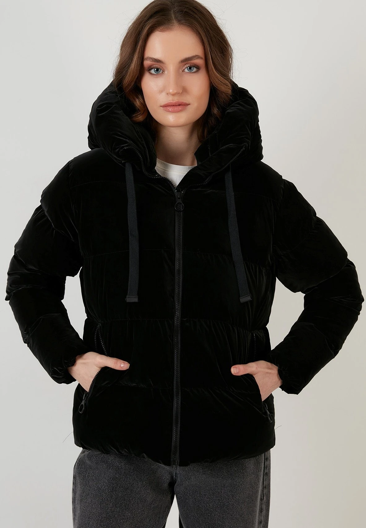 Lela Hooded Puffer Flame - Winterjas - Black