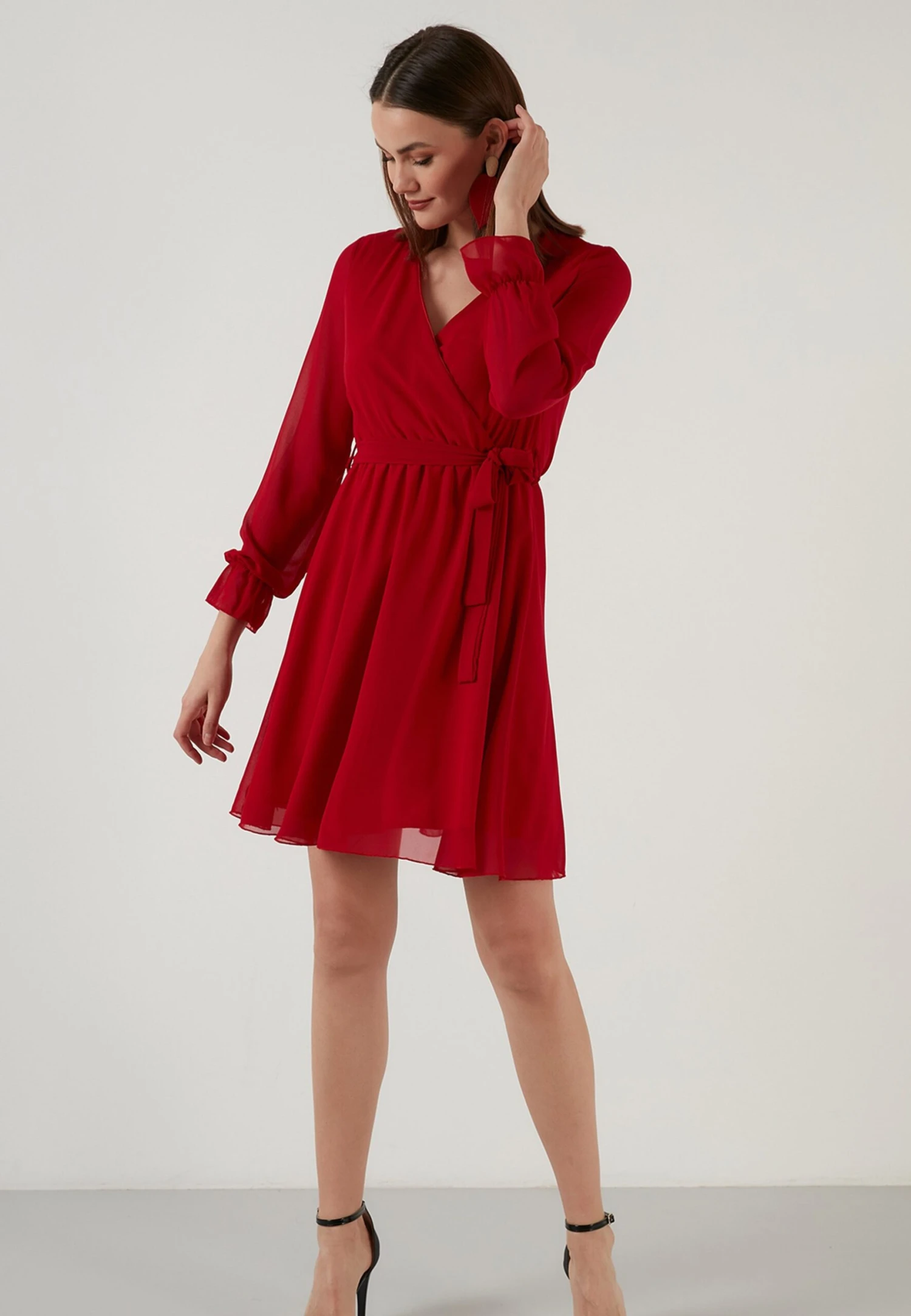 LELA Mini- Jurk - Red - Afbeelding 2