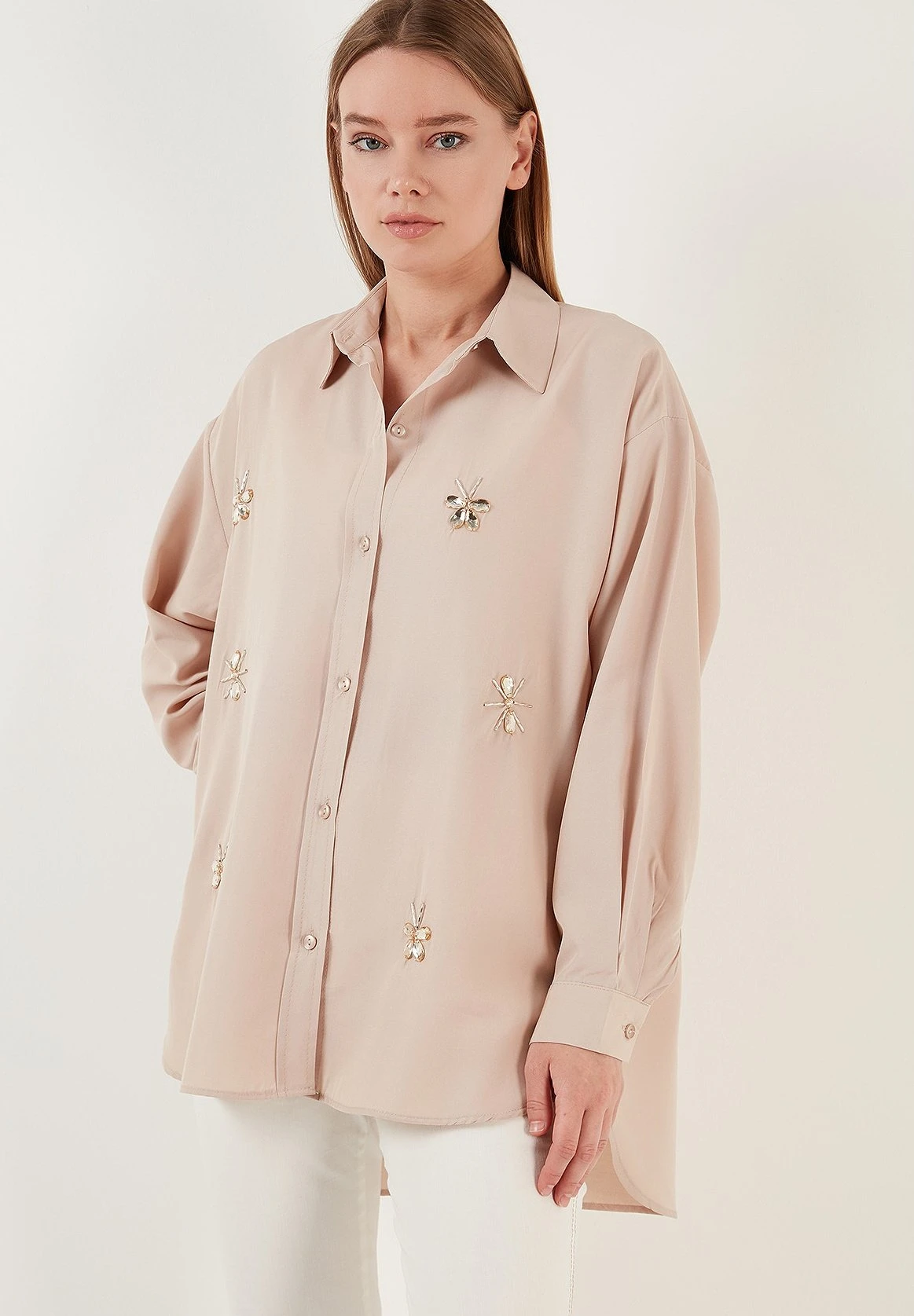 LELA Loose Fit - Overhemdblouse - Stone