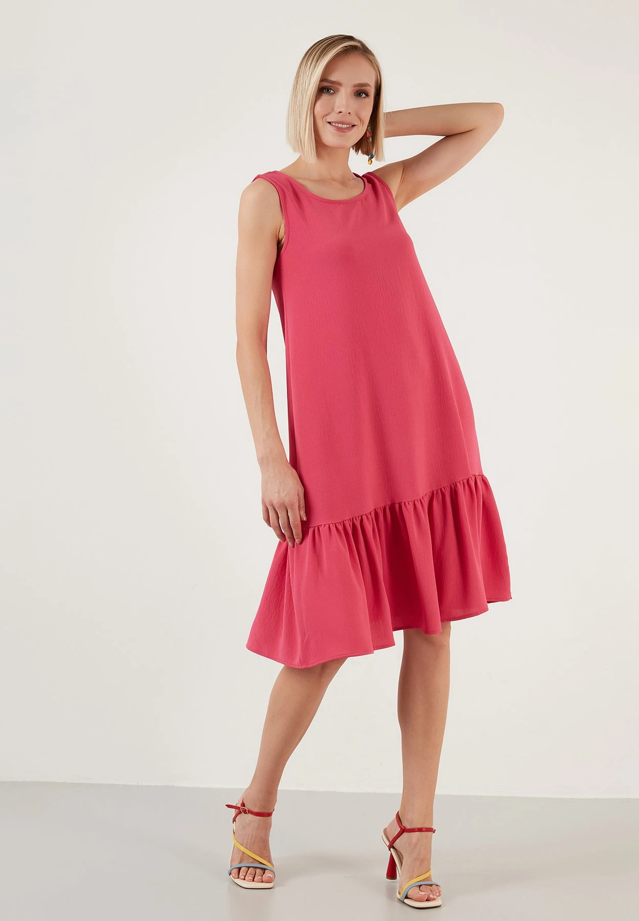 LELA Regular Fit- Jurk - Fuchsia - Afbeelding 4