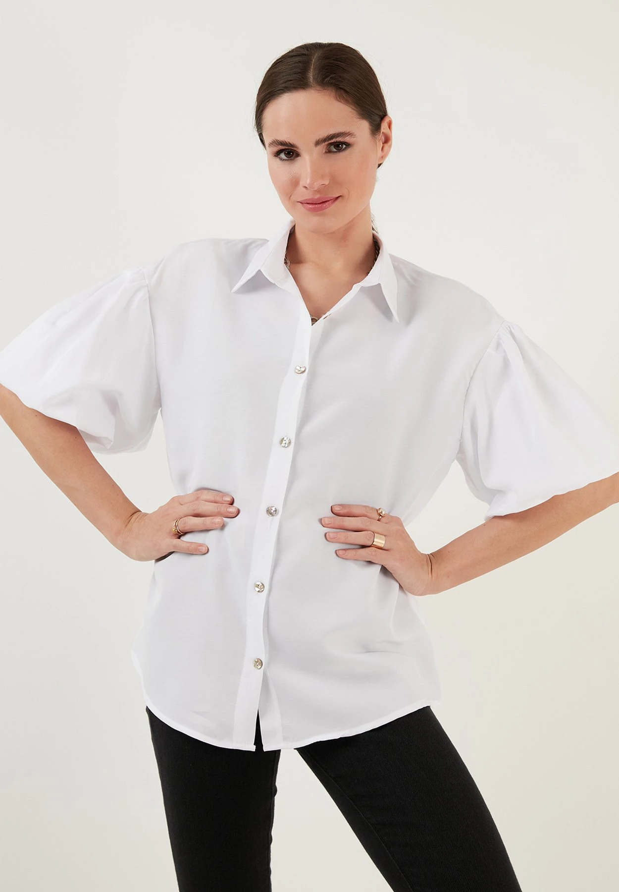LELA Loose Fit - Overhemdblouse - White - Afbeelding 5