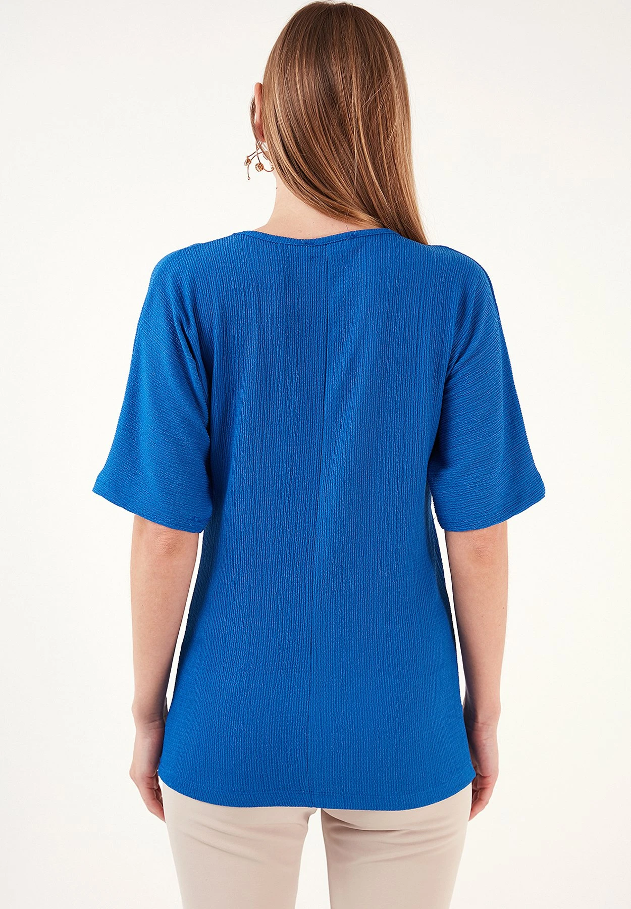 LELA Regular Fit - T-Shirt Basic - Royal Blue - Afbeelding 3