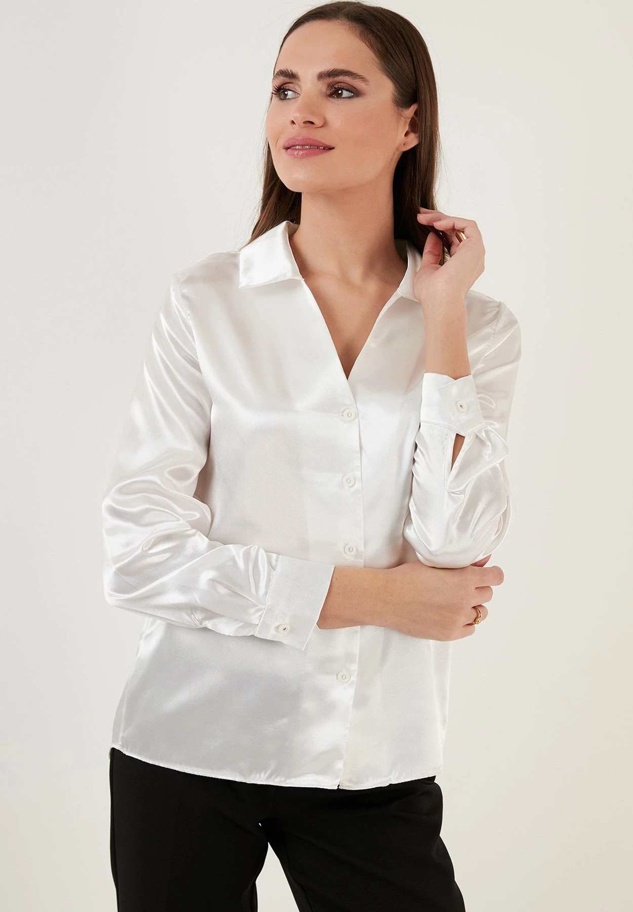 LELA Regular Fit - Overhemdblouse - Ecru - Afbeelding 4