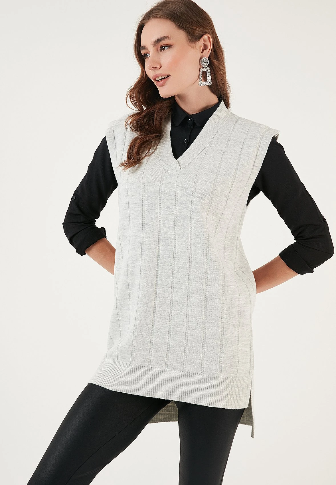 LELA Regular Fit - T-Shirt Basic - Snow Grey - Afbeelding 6