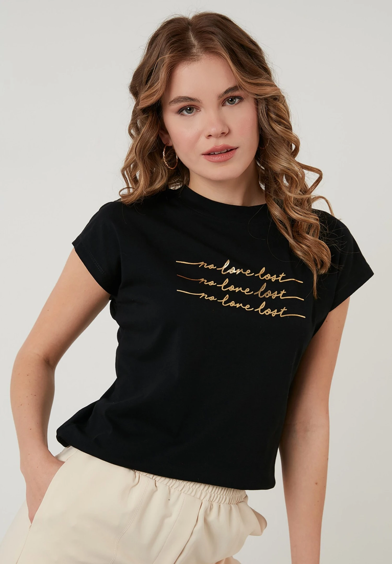 LELA Regular Fit - T-Shirt Print - Black - Afbeelding 3