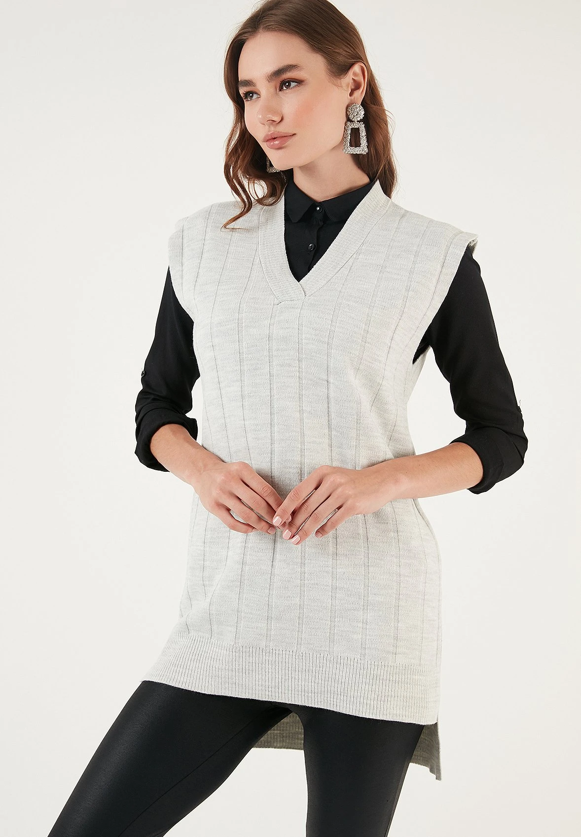 LELA Regular Fit - T-Shirt Basic - Snow Grey - Afbeelding 4