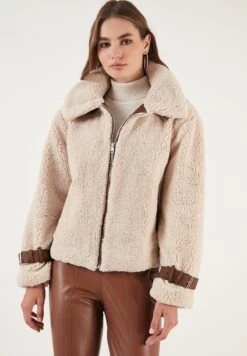 LELA Regular Fit - Winterjas - Ecru