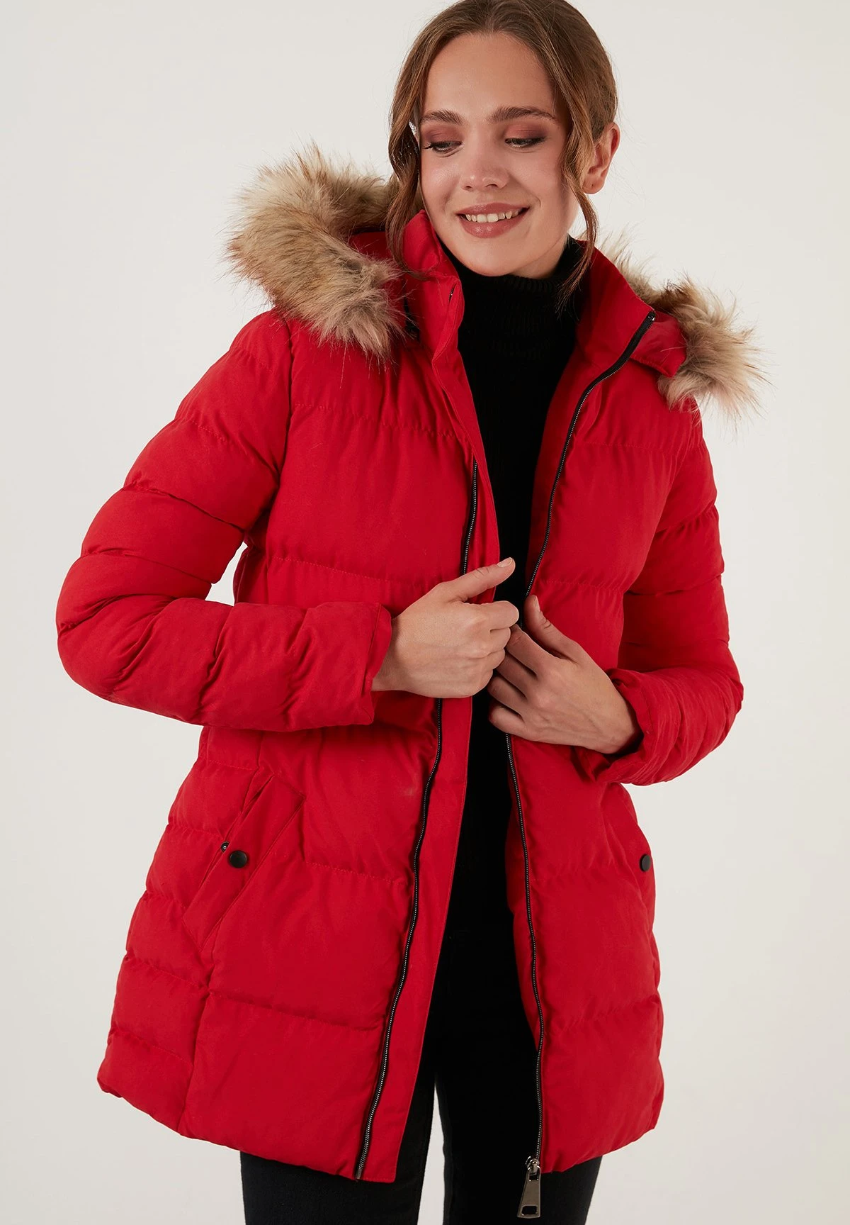 LELA Slim Fit - Winterjas - Red - Afbeelding 4