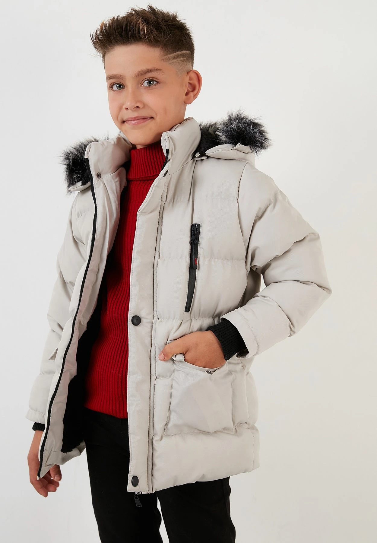 LELA Regular Fit - Winterjas - Stone Colored - Afbeelding 6