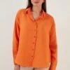LELA Regular Fit - Overhemdblouse - Orange