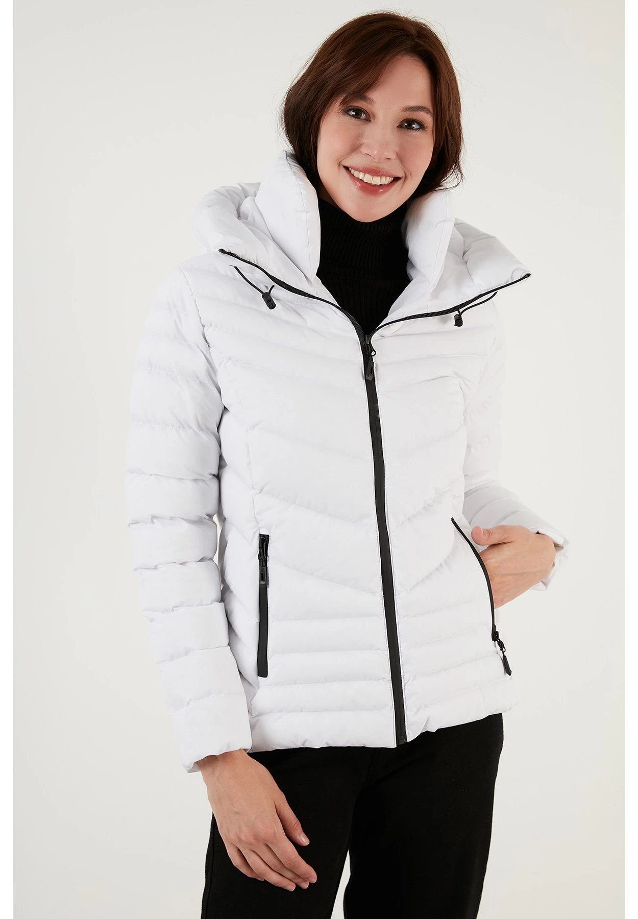 LELA Slim Fit - Winterjas - White
