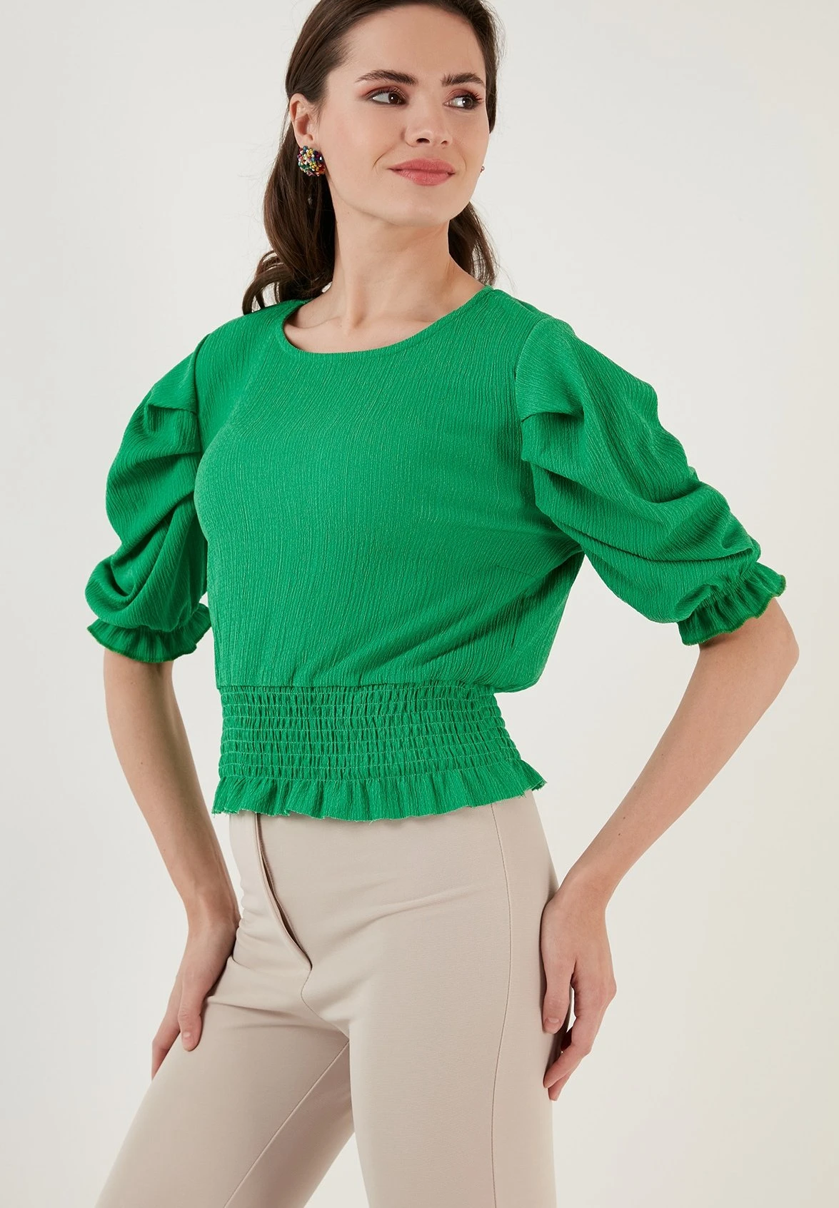 LELA Blouse - Green - Afbeelding 4